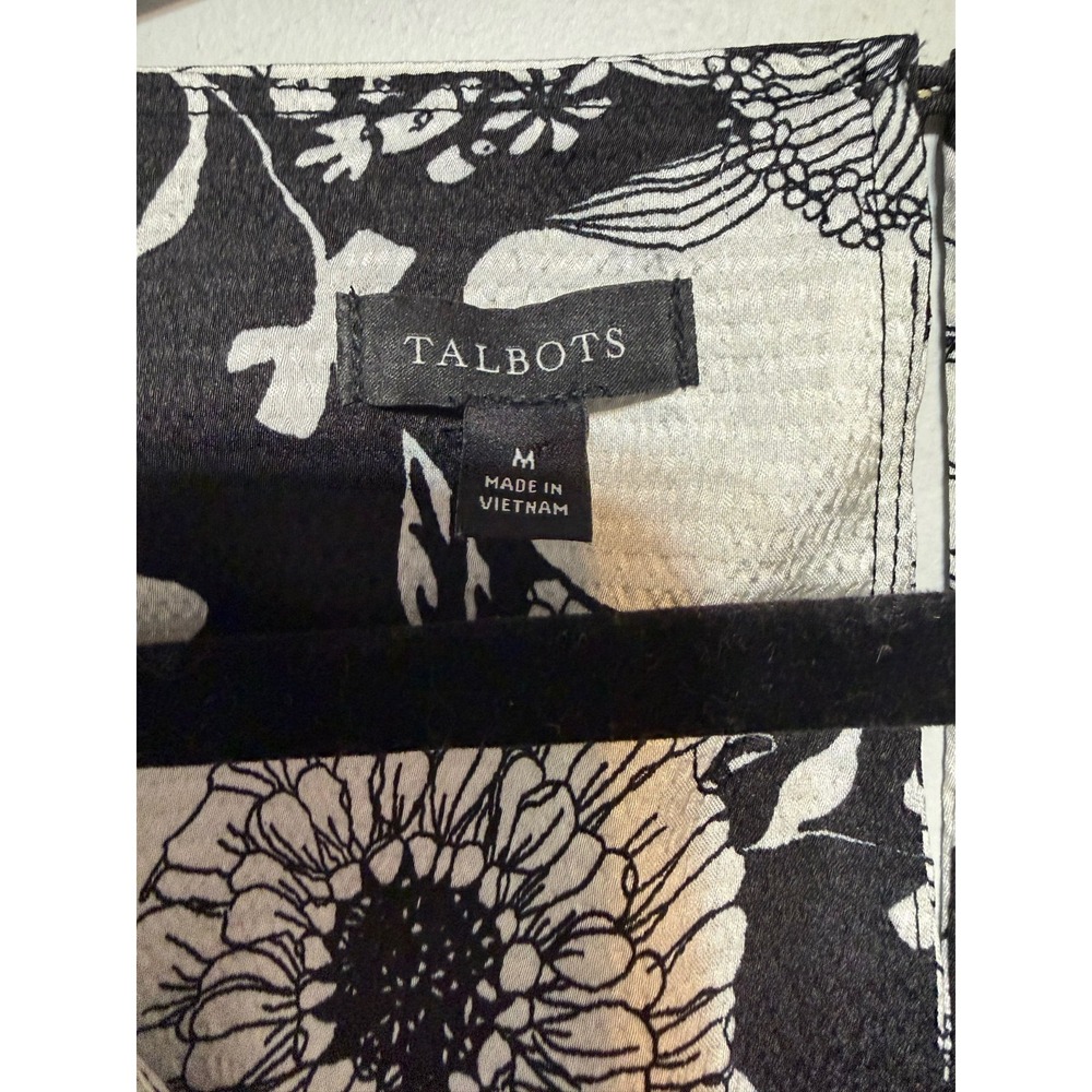 Talbots Cottagecore Timeless Floral Top Womens Size Medium Classic Office Chic - Picture 6 of 7